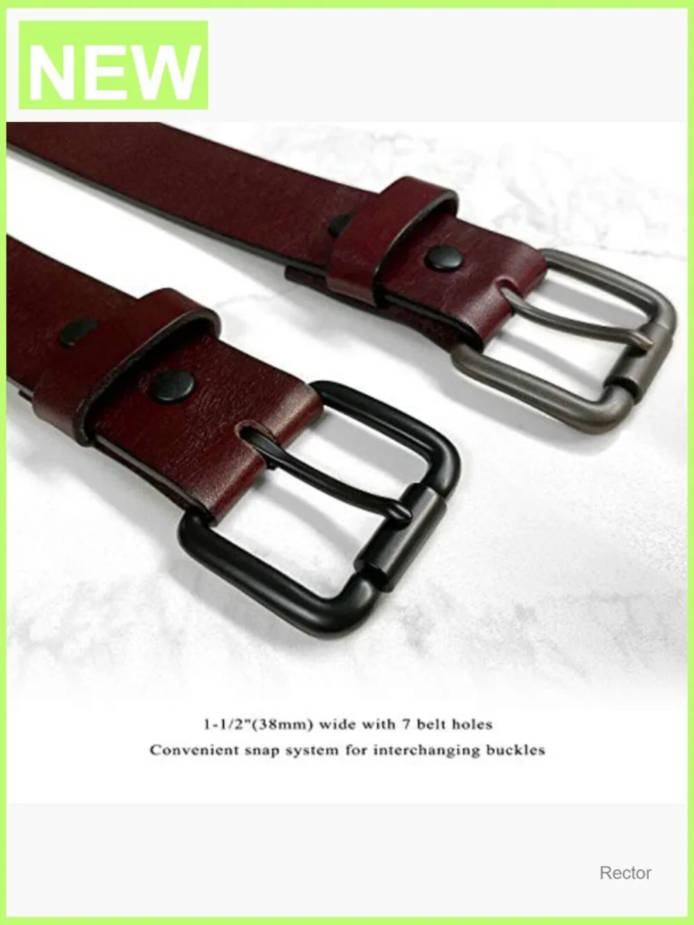 Men's Full Grain Leather Belt 1.5